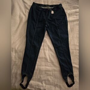 Blue Jeggings with Classic Fit and Solid Color